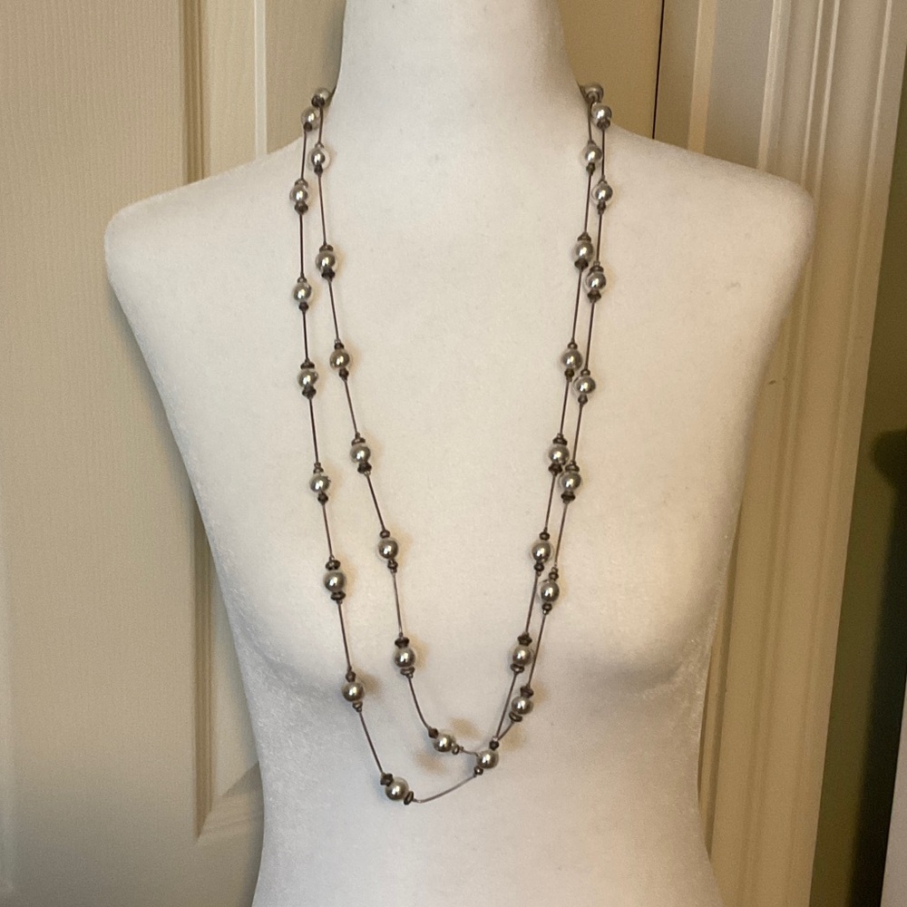 Silver Beaded Necklace